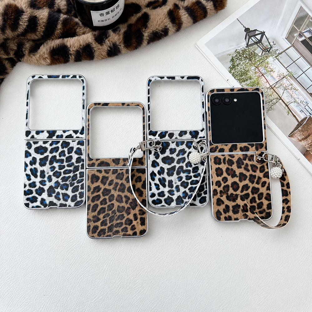 Pc Gaming Handheld Console - Leopard Print Folding Flip Phone Case