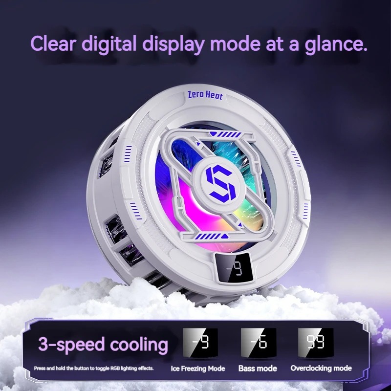 Gaming Console With Controller - k52 AI Mobile Cooler Magnetic Back-clip