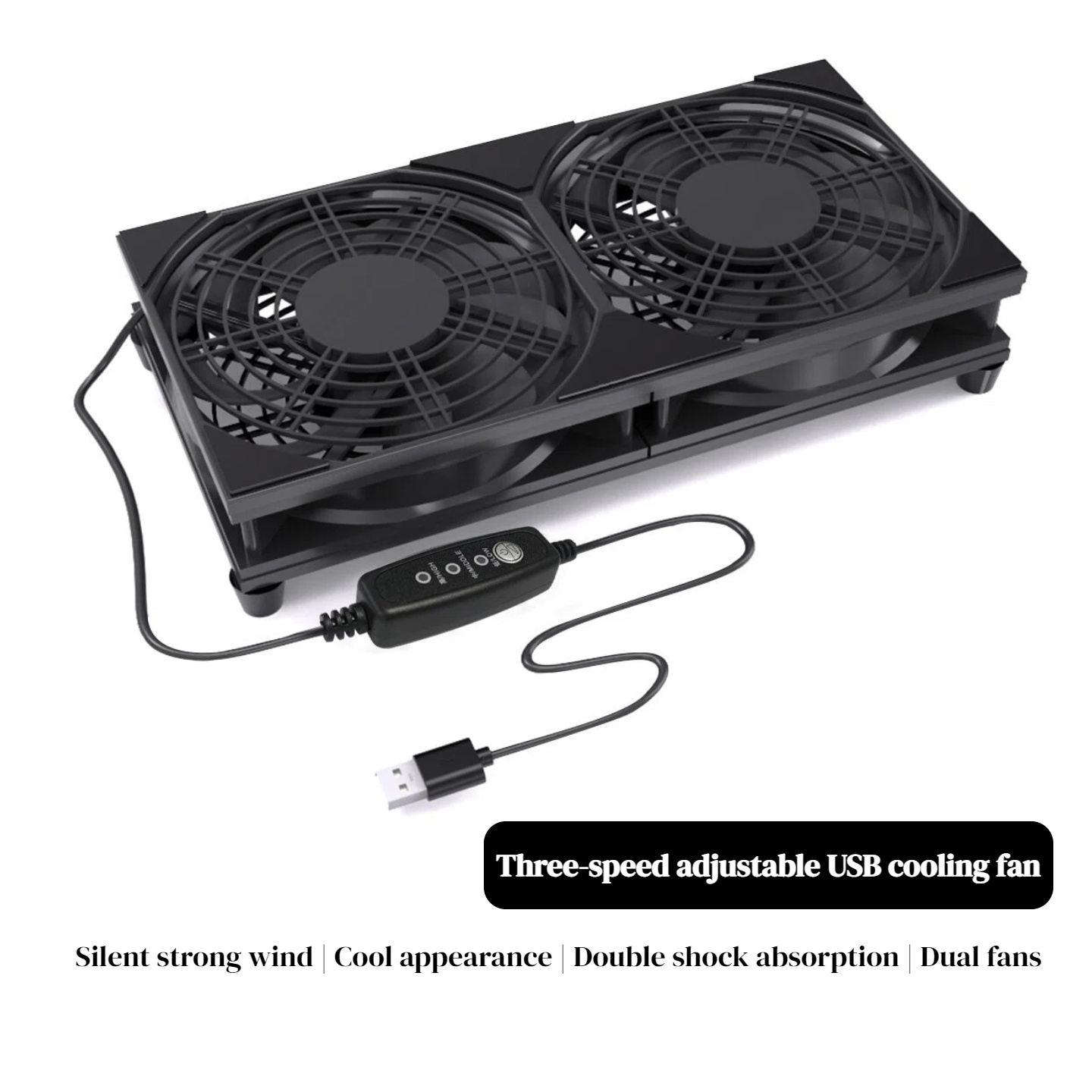 Gaming Console With Controller - Dual USB Cooling Fan with 3-Speed