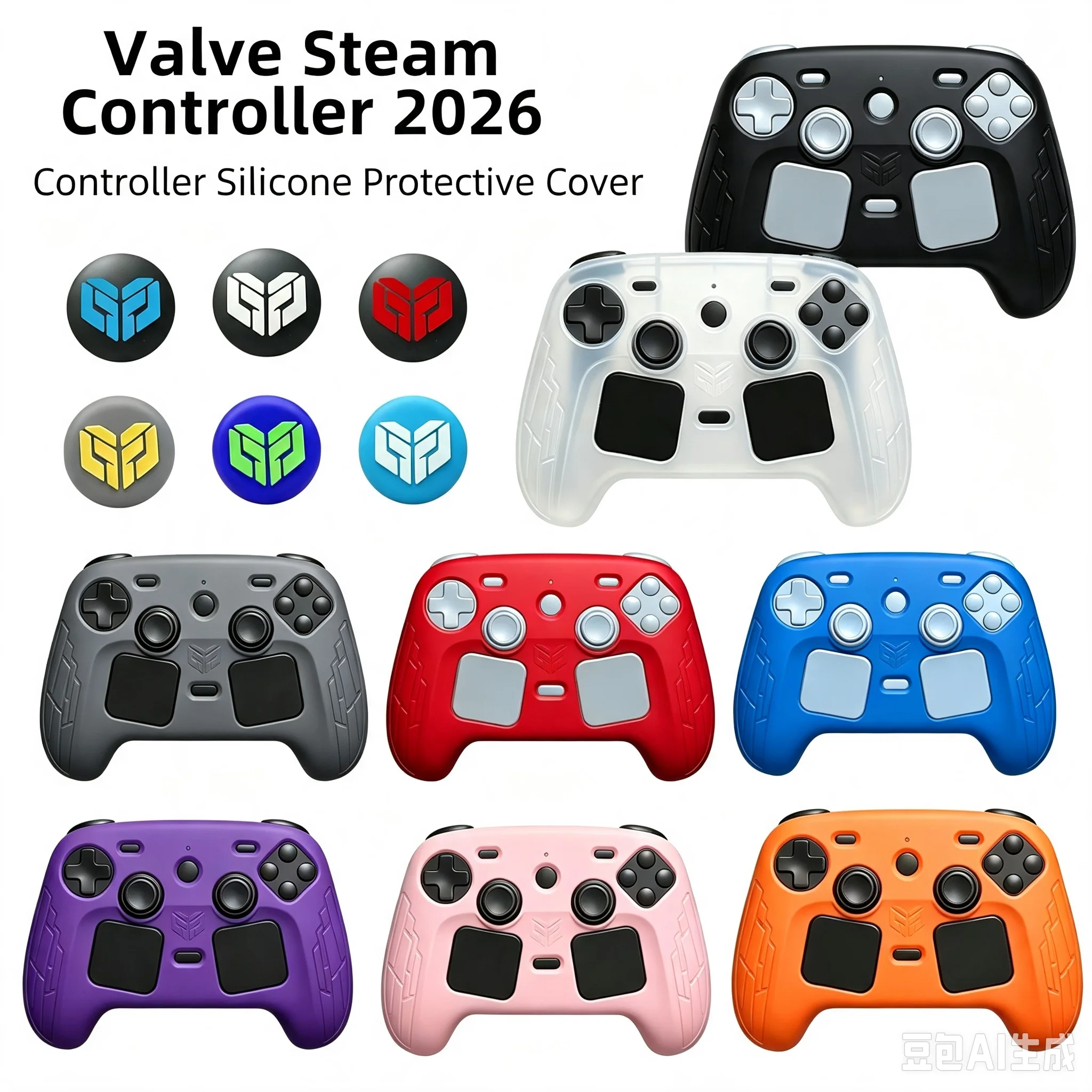 Ps5 Controller Cover - Anti-Slip Controller Skin for Steam Controller