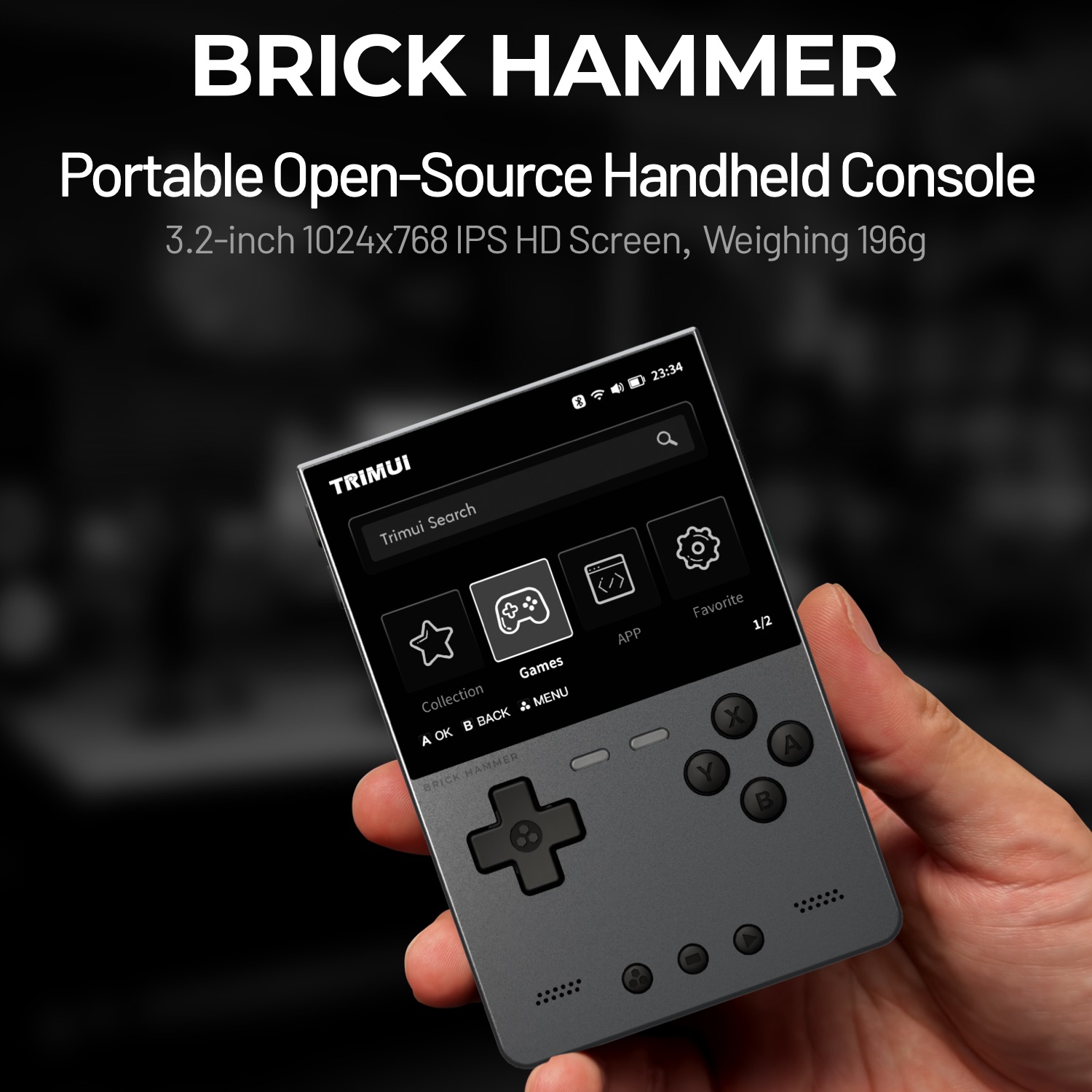 Gaming Console Linux - TRIMUI BRICK HAMMER Retro Handheld Game
