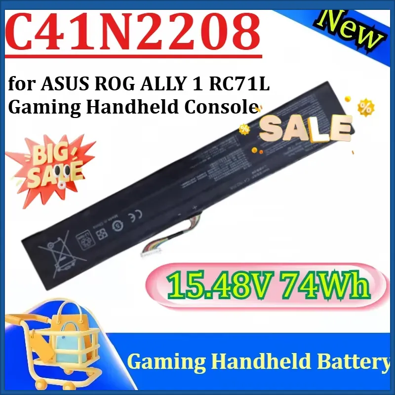 Gaming Console Rog - New C41N2208 15.48V 74Wh High Capacity