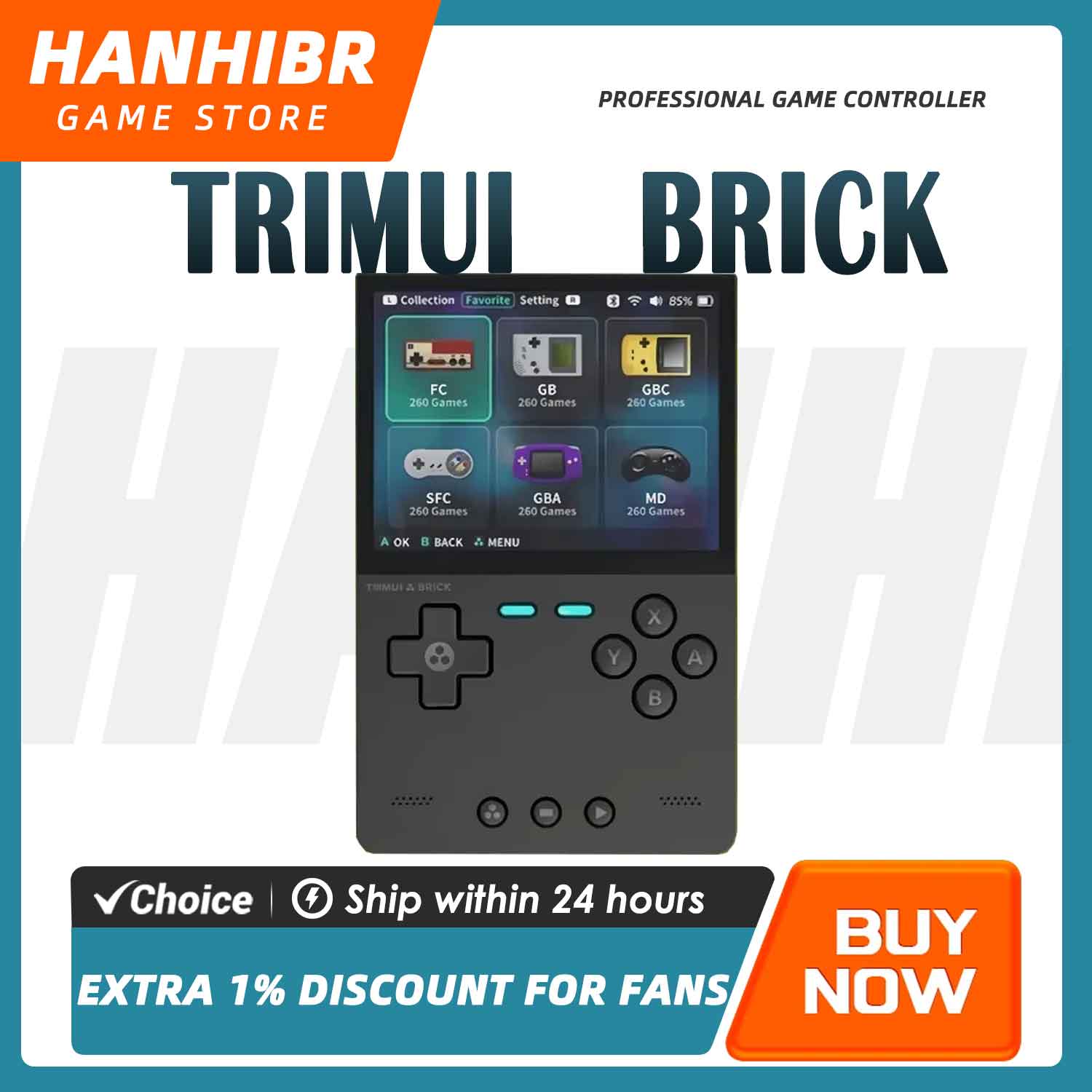 TRIMUI BRICK CNC Metal Retro H - огляд і ціна Gaming Console Linux