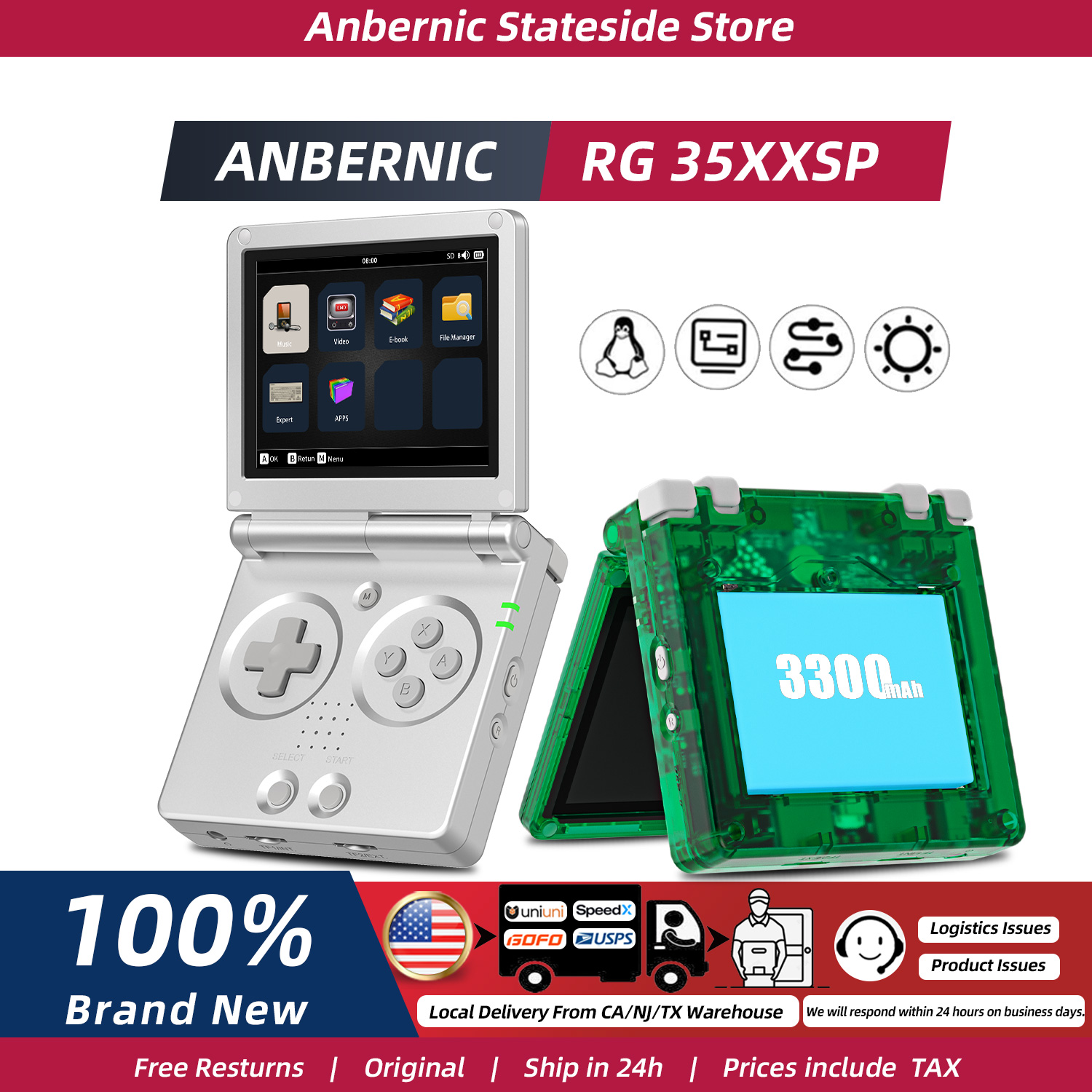 ANBERNIC RG35XXSP FILP 3.5 Inc - огляд і ціна Gaming Console Years