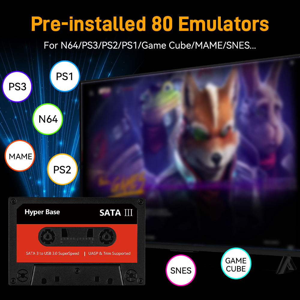 Batocera 500G/2T Emulator Game - огляд і ціна Gaming Console Video Game
