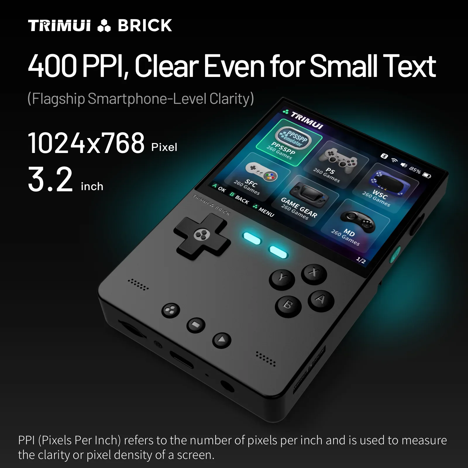 TRIMUI BRICK Handheld Game Con - огляд і ціна Gaming Console Linux
