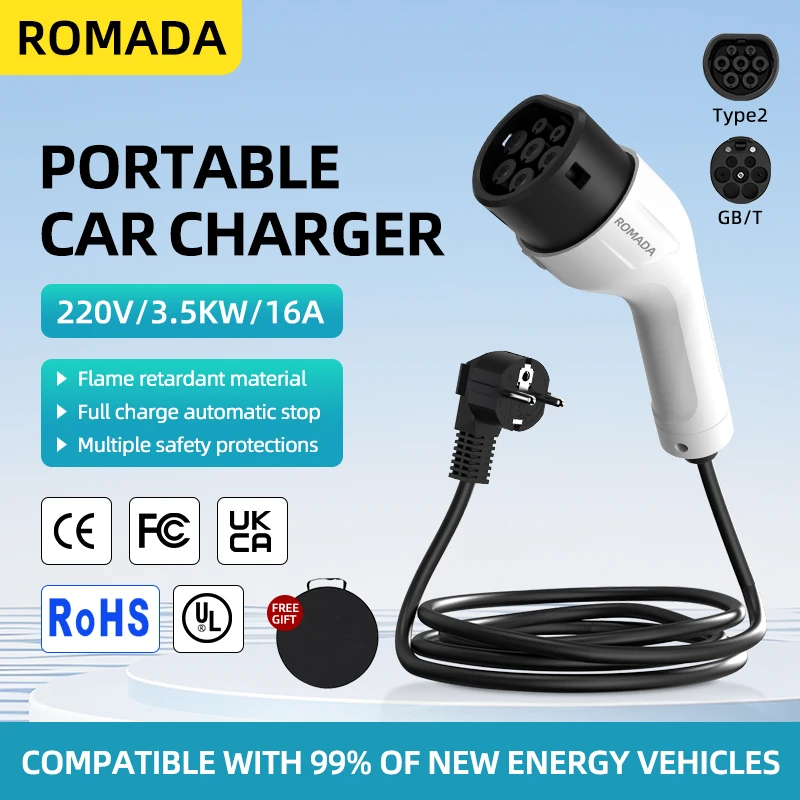 ROMADA 16A 3.5KW Type 2 EV Cha - огляд і ціна Pc Gaming Handheld Console