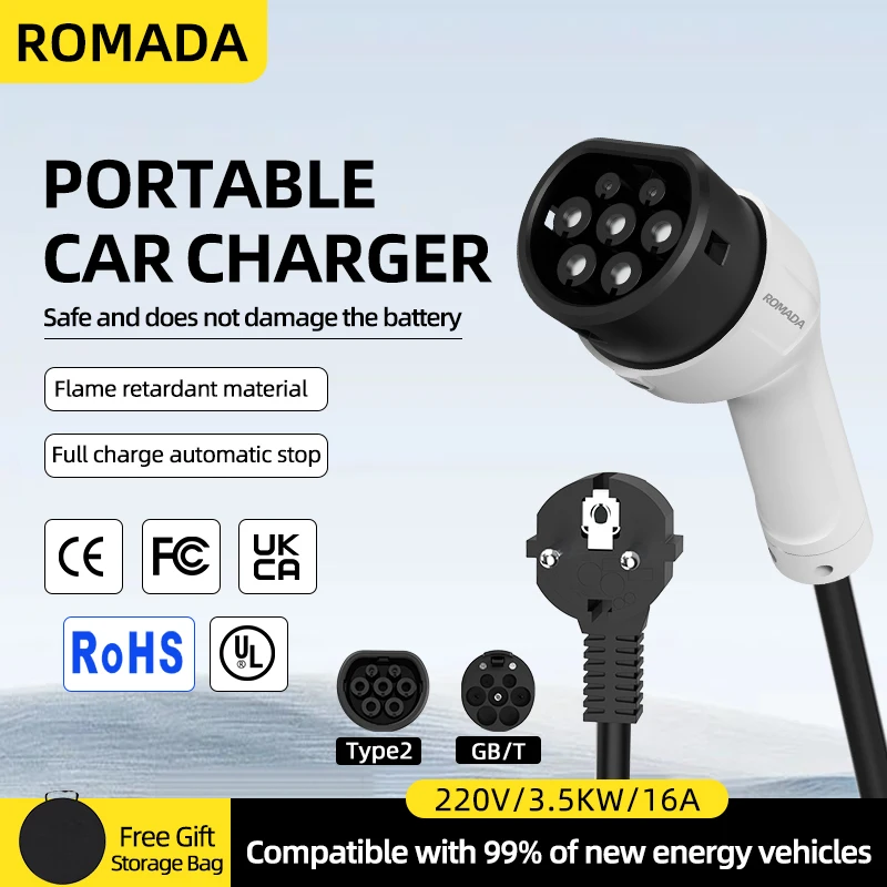 ROMADA 16A 3.5KW Type 2 EV Cha - огляд і ціна Pc Gaming Handheld Console